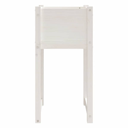 Odlingslådor 2 st vit 40x40x81 cm massiv furu