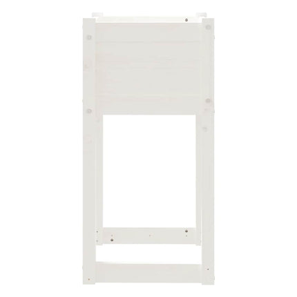 Odlingslådor 2 st vit 40x40x81 cm massiv furu