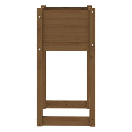 Skrivbord honungsbrun 40x40x81 cm massiv furu