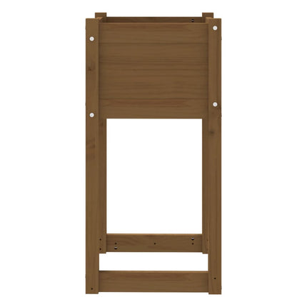 Odlingslådor 2 st honungsbrun 40x40x81 cm massiv furu
