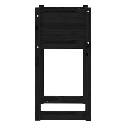 Odlingslåda Svart 40x40x81 cm massiv furu