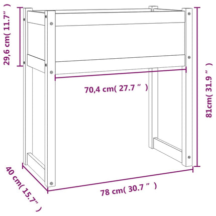 Odlingslåda 78x40x81 cm massiv furu