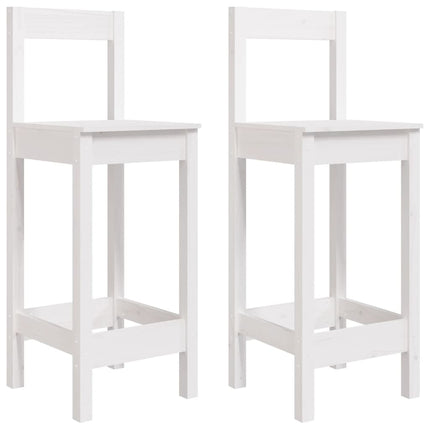 Barstolar 2 st Svart 40x41,5x112 cm massiv furu