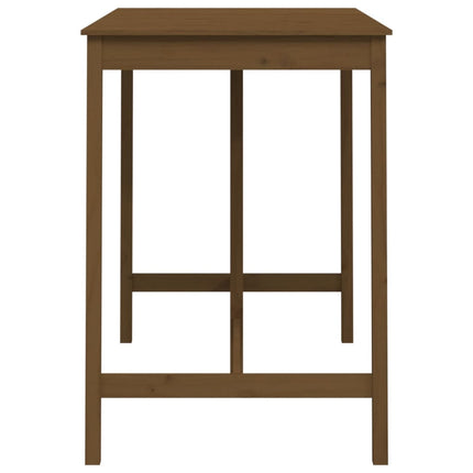 Barbord honungsbrun 140x80x110 cm massivt furuträ