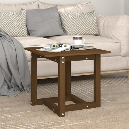 Soffbord honungsbrun 50x50x45 cm massiv furu