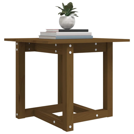 Soffbord honungsbrun 50x50x45 cm massiv furu
