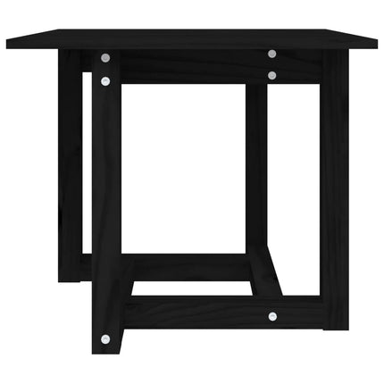 Soffbord svart 50x50x45 cm massivt furu