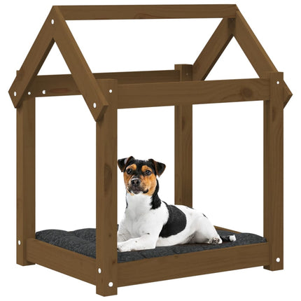 Hundbädd honungsbrun 61x50x70 massiv furu