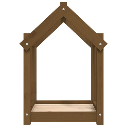 Hundbädd honungsbrun 61x50x70 massiv furu