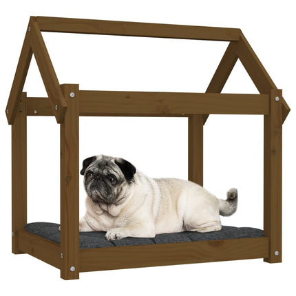 Hundbädd honungsbrun 71x55x70 massiv furu