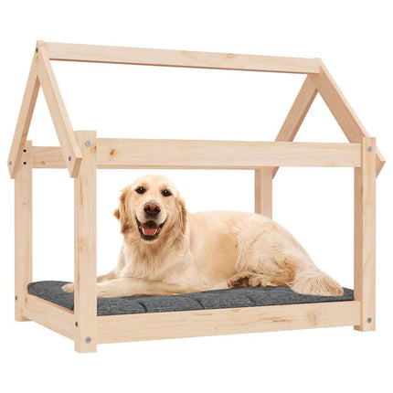 Hundbädd 81x60x70 cm massiv furu
