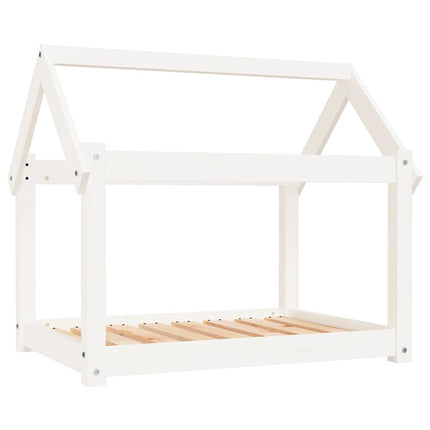 Hundbädd vit 81x60x70 cm massiv furu