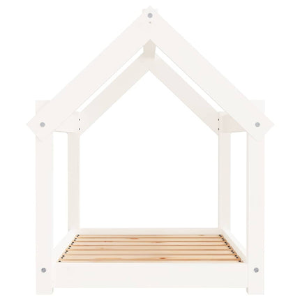 Hundbädd vit 81x60x70 cm massiv furu