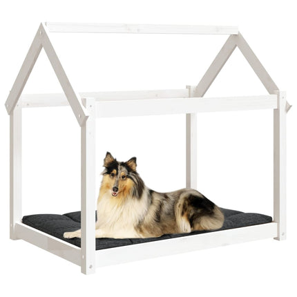 Hundbädd vit 101x70x90 cm massiv furu