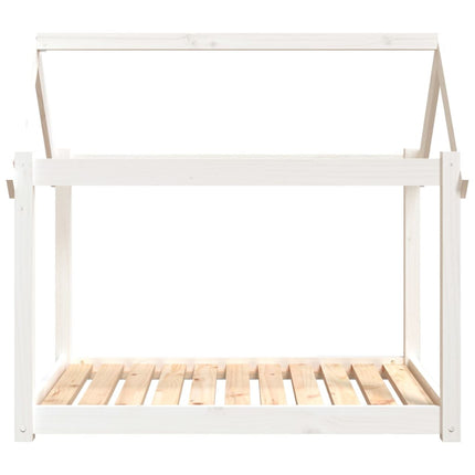 Hundbädd vit 101x70x90 cm massiv furu