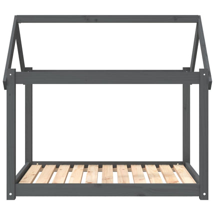 Hundbädd grå 101x70x90 cm massiv furu