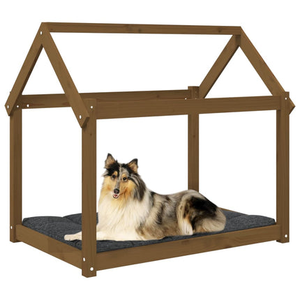 Hundbädd honungsbrun 101x70x90 massiv furu