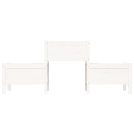 Odlingslåda Vit 178,5x44x75 cm massiv furu