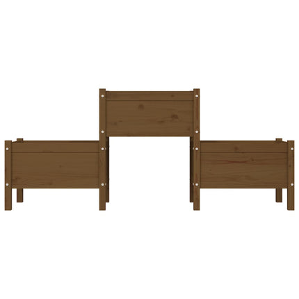 Odlingslåda honungsbrun 178,5x44x75 cm massiv furu