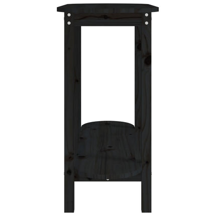 Konsolbord svart 110x40x80 cm massiv furu