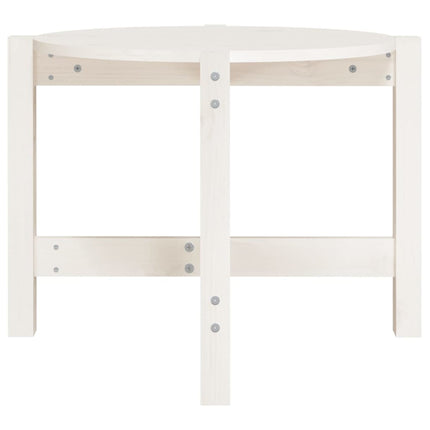 Soffbord vit Ø 62,5x45cm massiv furu