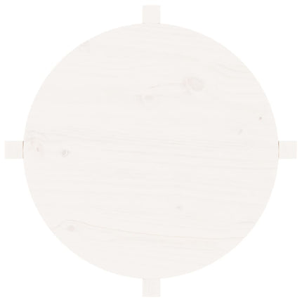 Soffbord vit Ø 62,5x45cm massiv furu