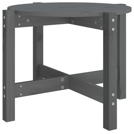 Soffbord grå Ø 62,5x45 cm massivt furu