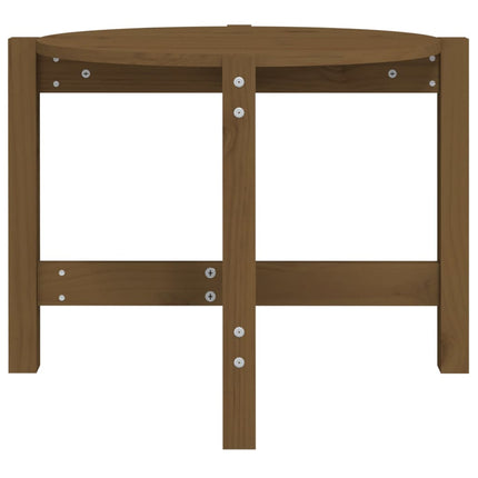 Soffbord honungsbrun Ø 62,5x45 cm massiv furu