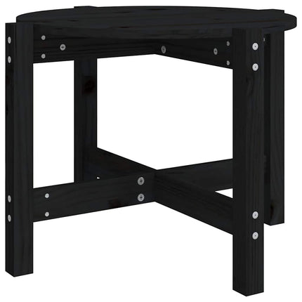 Soffbord svart Ø 62,5x45cm massiv furu