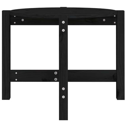 Soffbord svart Ø 62,5x45cm massiv furu