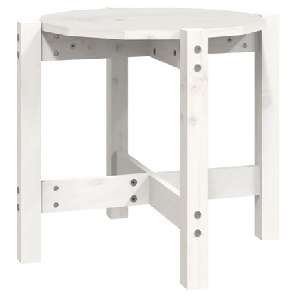 Soffbord vit Ø 52,5x45 cm massiv furu