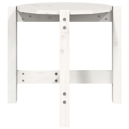 Soffbord vit Ø 52,5x45 cm massiv furu