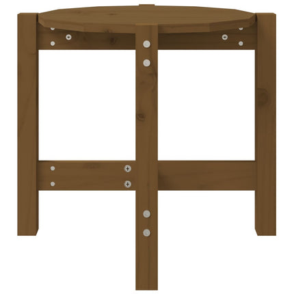 Soffbord honungsbrun Ø 52,5x45 cm massiv furu