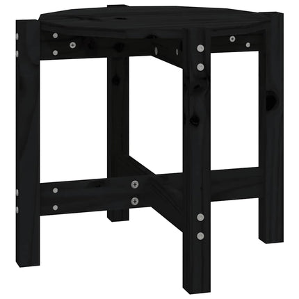 Soffbord svart Ø 52,5x45 cm massiv furu