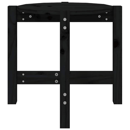 Soffbord svart Ø 52,5x45 cm massiv furu