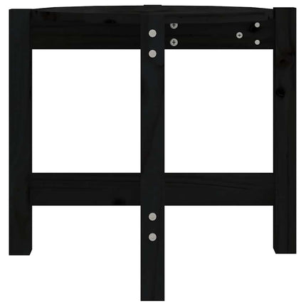 Soffbord svart Ø 52,5x45 cm massiv furu
