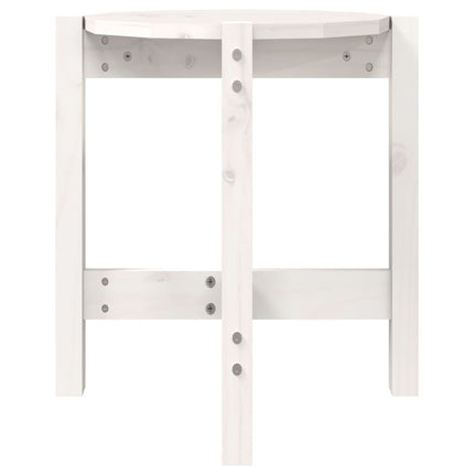 Soffbord vit Ø 42,5x45 cm massiv furu