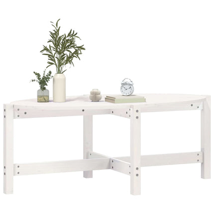 Soffbord vit 118x63x45 cm massiv furu