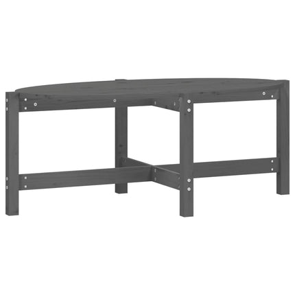 Soffbord grå 118x63x45 cm massiv furu