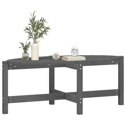 Soffbord grå 118x63x45 cm massiv furu