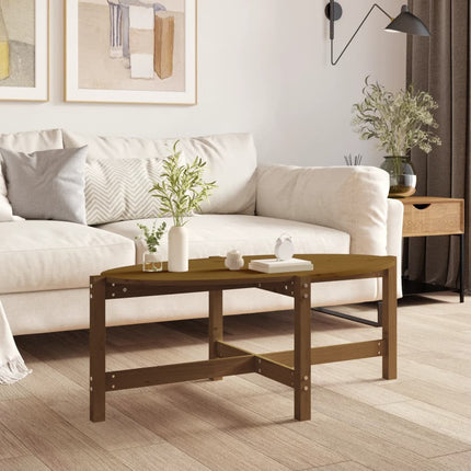 Soffbord honungsbrun 118x63x45 cm massiv furu