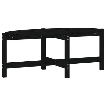 Soffbord svart 118x63x45 cm massiv furu