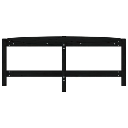 Soffbord svart 118x63x45 cm massiv furu