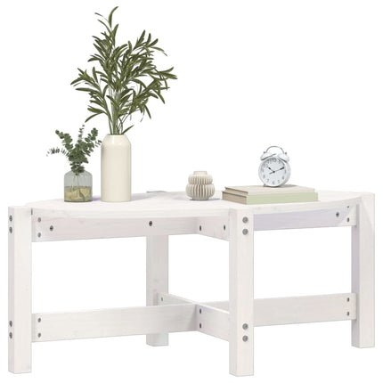 Soffbord vit 87x48x35 cm massiv furu