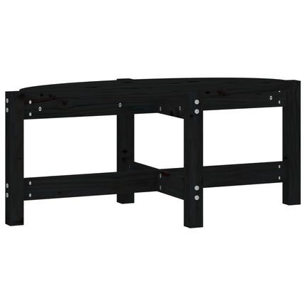 Soffbord svart 87x48x35 cm massiv furu