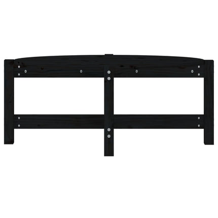 Soffbord svart 87x48x35 cm massiv furu