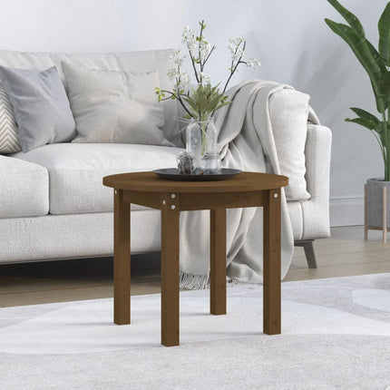Soffbord honungsbrun Ø 55x45 cm massiv furu