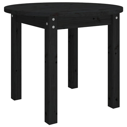 Soffbord svart Ø 55x45cm massiv furu