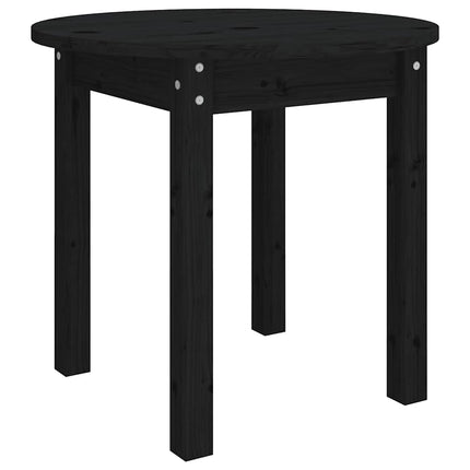 Soffbord svart Ø 45x40cm massiv furu