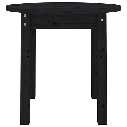Soffbord svart Ø 45x40cm massiv furu